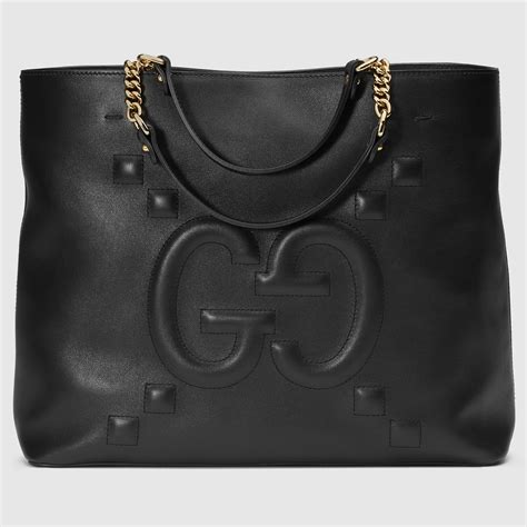 gucci embossed leather bag